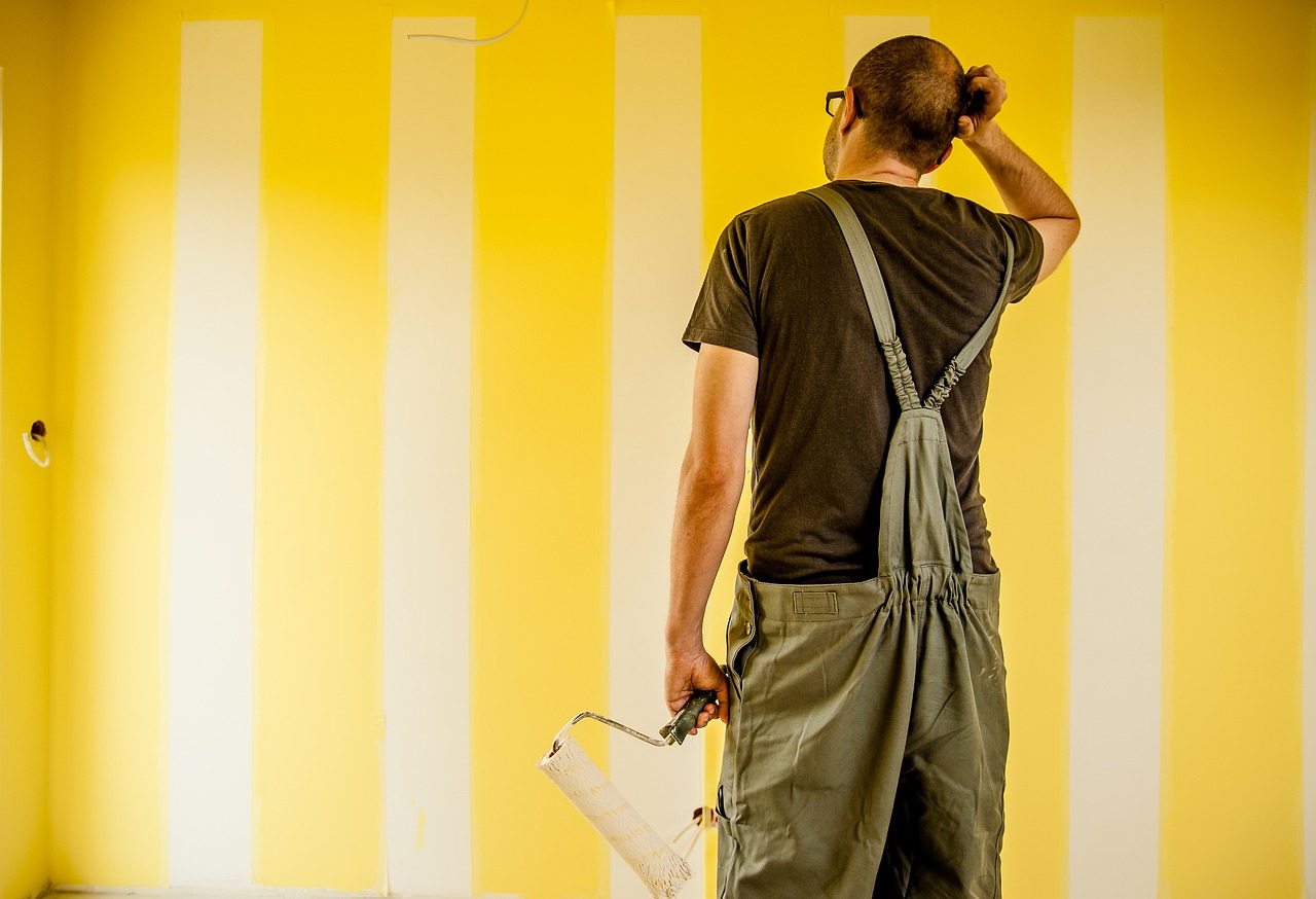 building, painter, painting