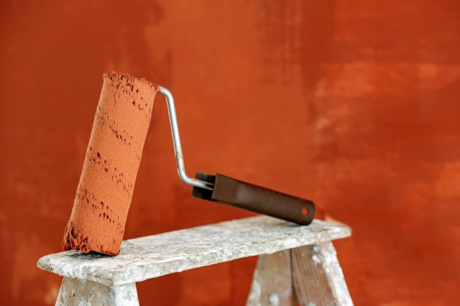 Close Up Shot of a Paint Roller