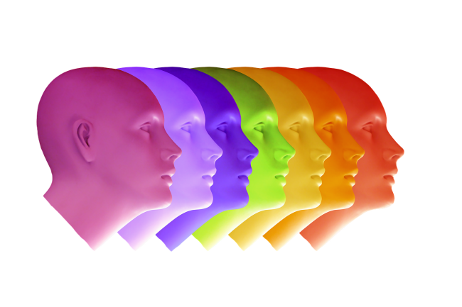 Photo by geralt head, nature, person, face, man, portrait, masculine, profile, view, look, rainbow, rainbow colors, group, row, psychology, psychology, psychology, psychology, psychology, psychology